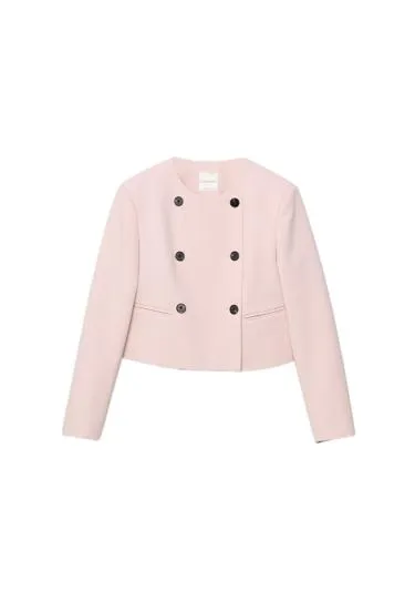 Укороченный пиджак с круглым вырезом- Заказать в России