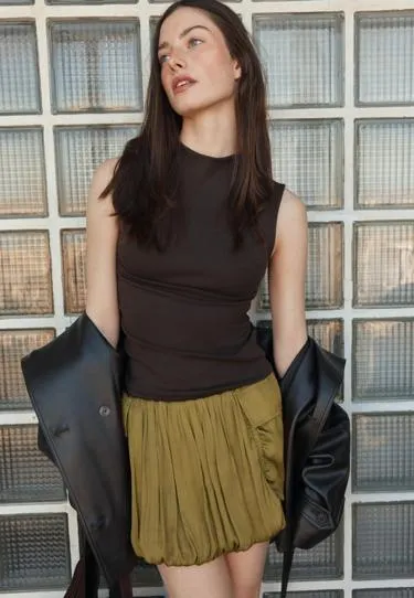 Майка с воротником-трубой- Заказать в России