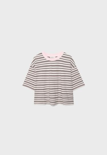 Stradivarius Полосатая футболка с короткими рукавами