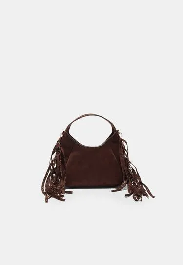 Сумка на плечо с боковой бахромой