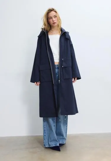 Длинная струящаяся парка