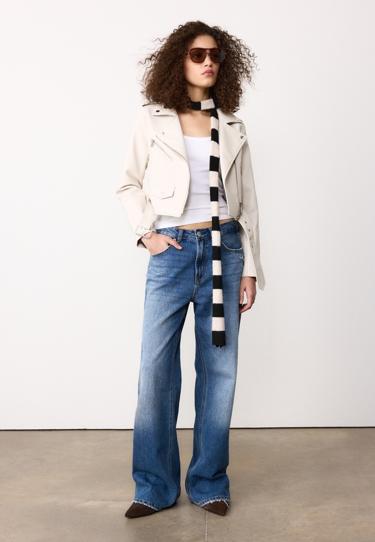 Stradivarius Куртка-косуха с поясом из искусственной кожи купить с доставкой.