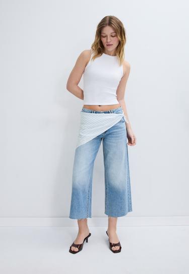 Stradivarius Джинсы-кюлоты с платком купить с доставкой.