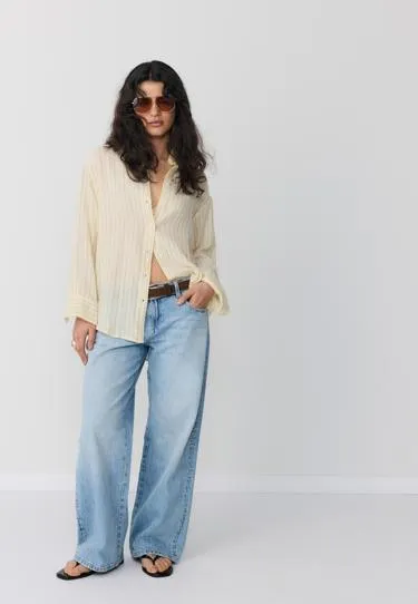 Базовая рубашка из двух видов ткани