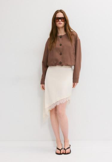 Stradivarius Куртка-бомбер с круглым вырезом