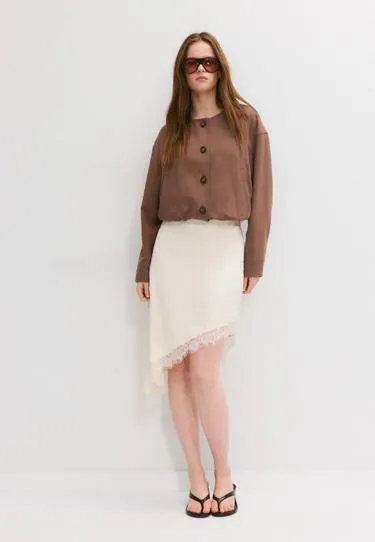 Куртка-бомбер с круглым вырезом