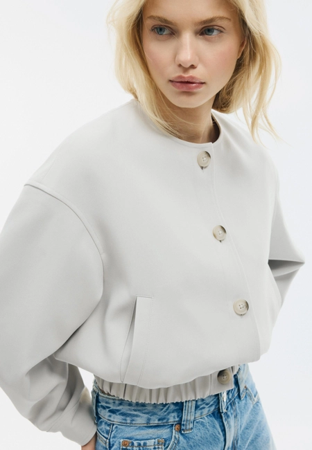 Stradivarius Куртка с круглым вырезом