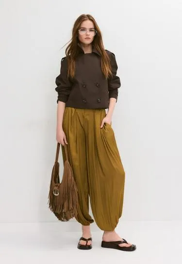 Укороченный двубортный тренч- Заказать в России