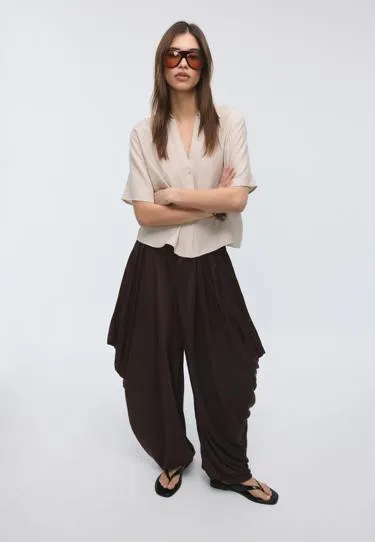 Рубашка свободного кроя на пуговицах- Заказать в России