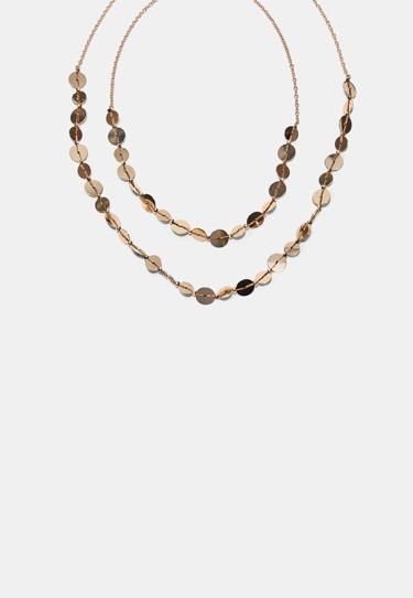 Stradivarius Набор из 2 ожерелий на шнурке с мини-монетами