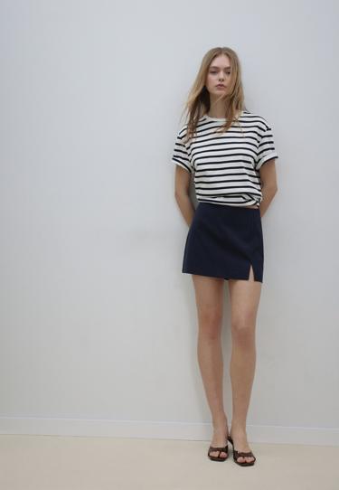 Stradivarius Юбка-шорты с разрезом сбоку