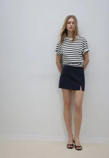 Юбка-шорты с разрезом сбоку- Заказать в России