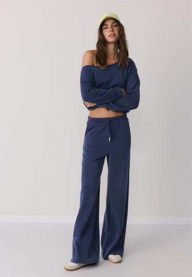 Stradivarius Брюки-джоггеры палаццо, мягкие на ощупь