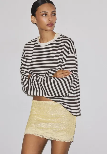 Мини-юбка с пайетками- Заказать в России