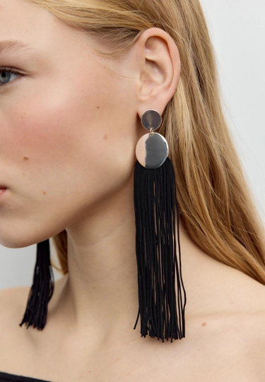 Stradivarius Длинные серьги с бахромой