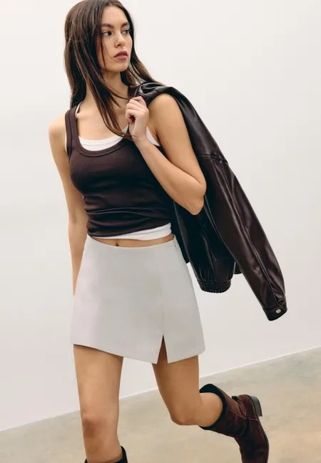 Юбка-шорты с боковым разрезом- Заказать в России