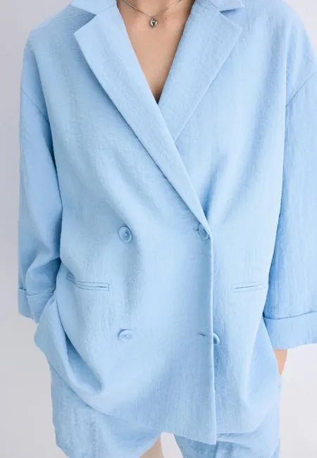 Свободный двубортный пиджак