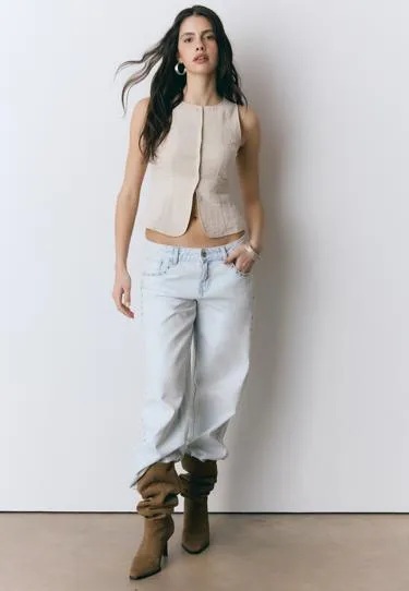 Жилет на пуговицах- Заказать в России