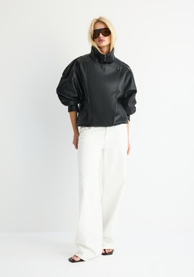 Stradivarius Объемная куртка-косуха из искусственной кожи