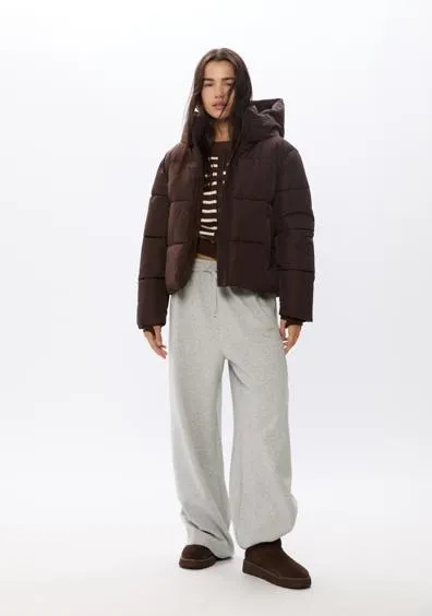 Базовая стеганая куртка с капюшоном- Заказать в России