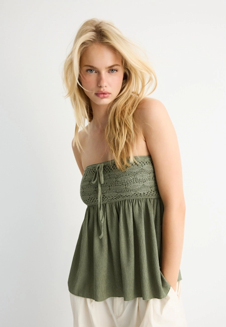 Stradivarius Топ бандо кроше купить с доставкой.