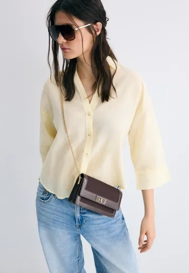 Комбинированная сумка-слинг из канваса- Заказать в России