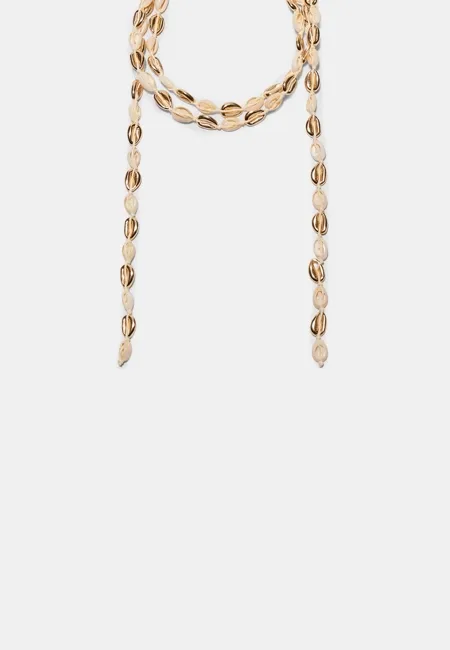 Многопозиционное ожерелье с ракушками