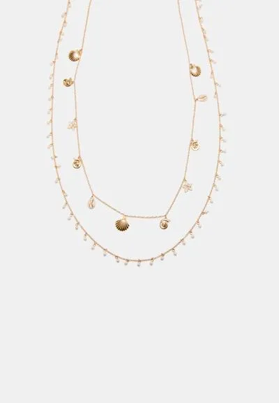 Колье-трансформер с мини-шармами на морскую тематику- Заказать в России