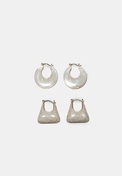 Набор из 2 эмалированных серег-колец- Заказать в России