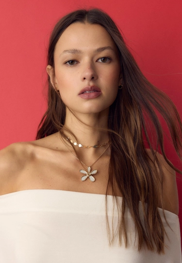 Stradivarius Набор из 3 колье-лариат «цветок»