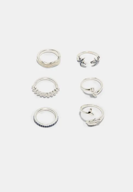 Набор из 5 колец «Море»- Заказать в России