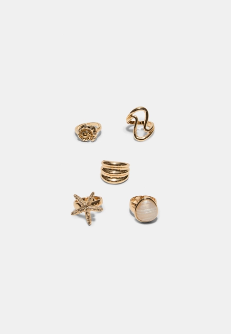 Stradivarius Набор из 5 колец «море» купить с доставкой.