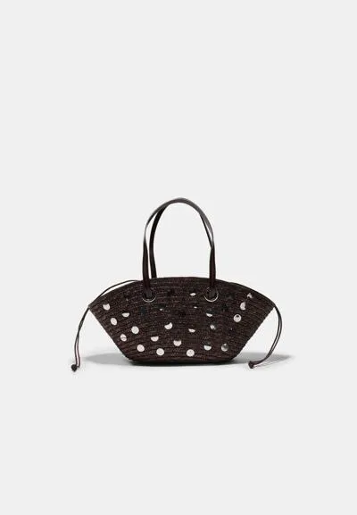 Сумка-корзина с пайетками