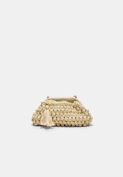 Stradivarius Сумка-мешок из металлизированного кроше