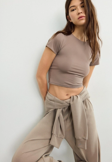 Stradivarius Базовая футболка из полиамида