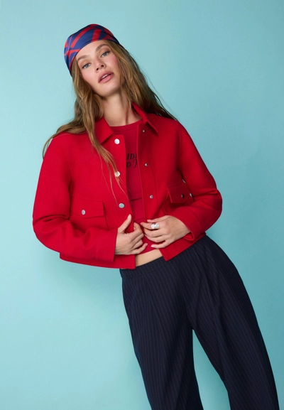 Stradivarius Укороченная куртка из мягкой ткани