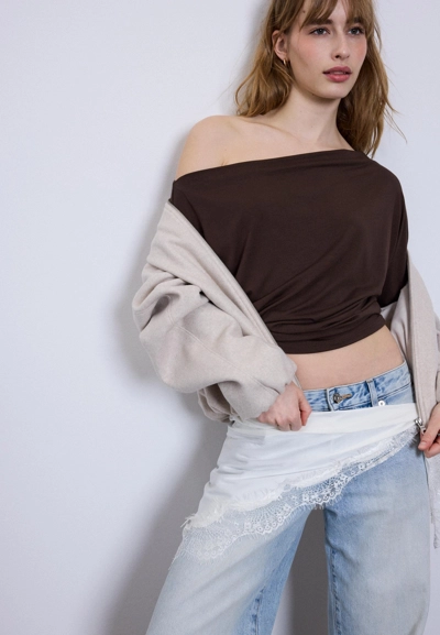 Stradivarius Асимметричная футболка из модала