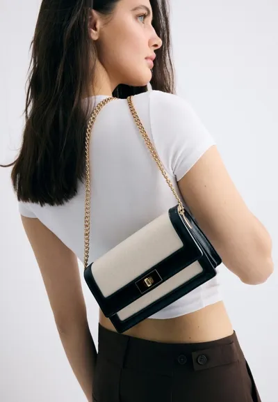 Комбинированная сумка-слинг из канваса- Заказать в России