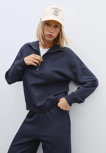 Stradivarius Толстовка с воротником-стойкой на молнии купить с доставкой.