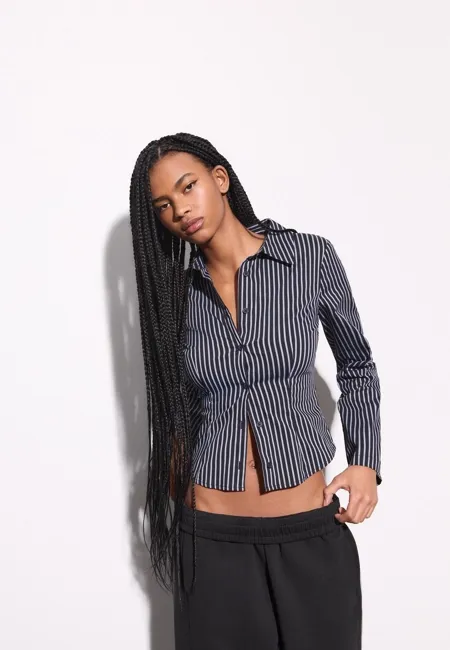 Приталенная рубашка- Заказать в России