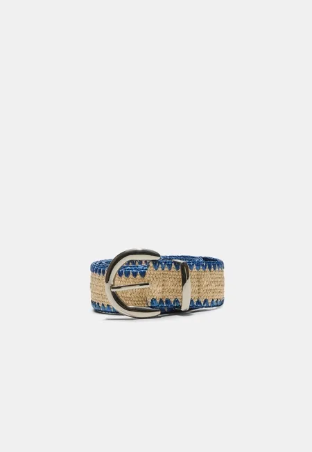 Ремень из рафии с отстрочкой- Заказать в России