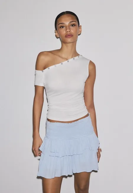 Мини-юбка-шорты с воланами- Заказать в России