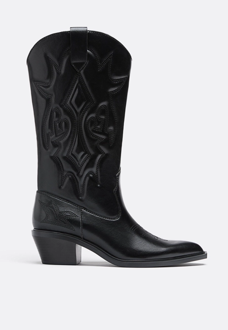 Ботинки в ковбойском стиле на каблуке- Заказать в России