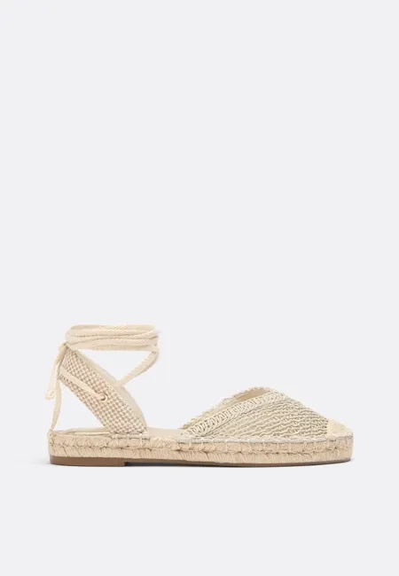 Flat jute espadrilles