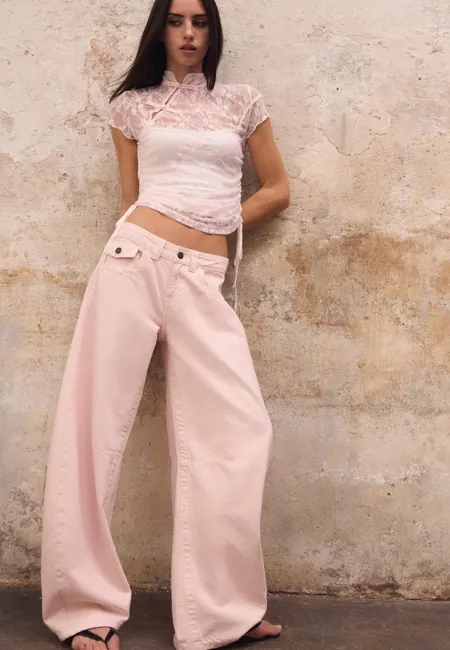 Джинсы балоны с низкой посадкой- Заказать в России