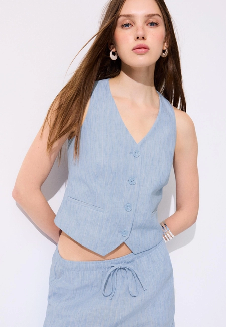 Stradivarius Базовый жилет рустик