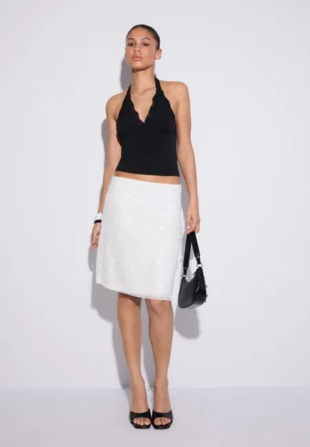 Юбка миди с пайетками