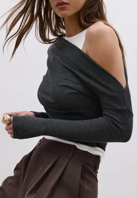 Асимметричная двойная футболка- Заказать в России