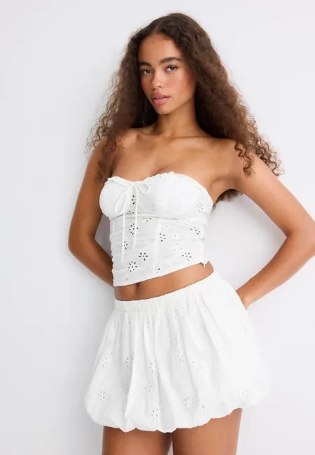 Юбка-баллон с ажурной вышивкой- Заказать в России