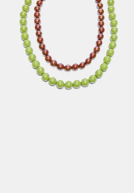 Набор из 2 ожерелий с бусинами- Заказать в России